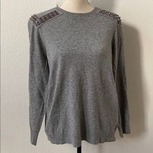 NEW WITH TAG J crew cashmere gray sweater size L